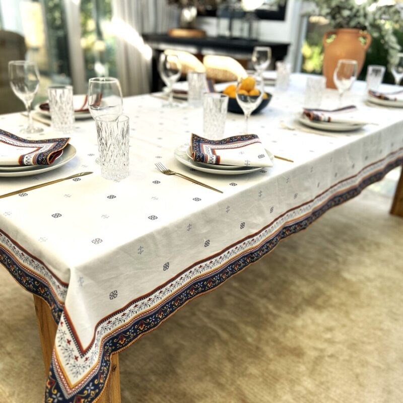 Border Print Mediterranean Sunset Tablecloth Rectangle