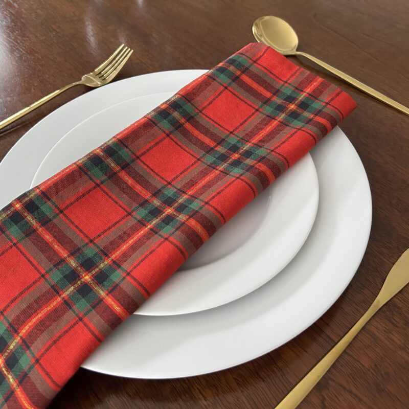 Christmas Red & Green Tartan Napkins (Serviettes)