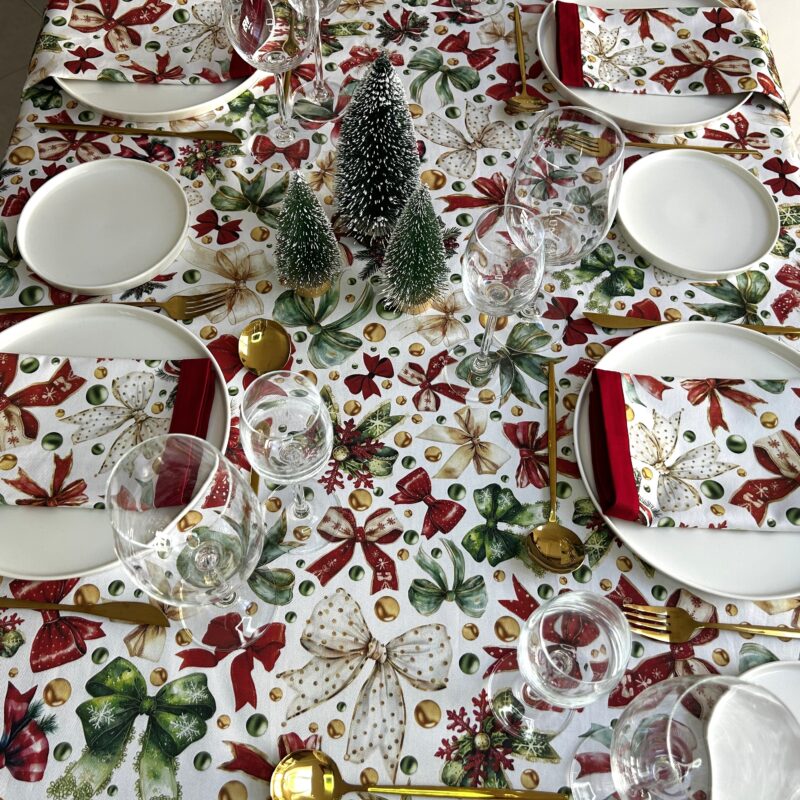 Rectangle Tablecloth - Bow Print