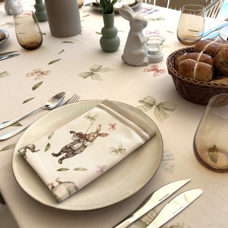 Napkin - Bunny Border Print