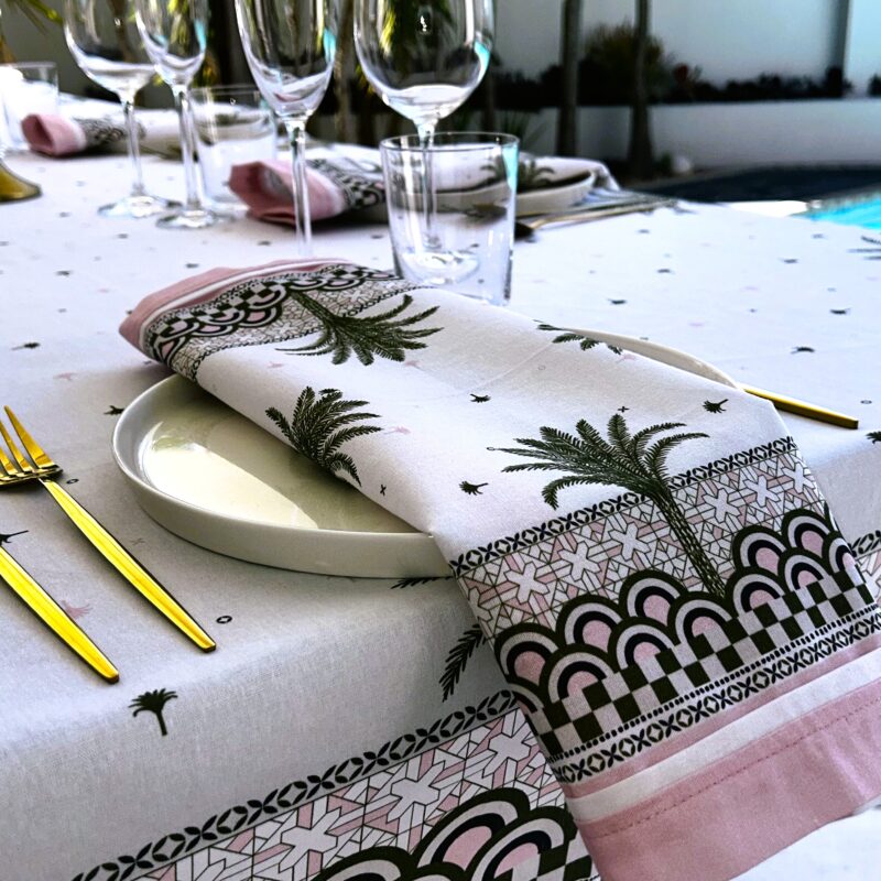 Napkin - Palm Tree Border Print