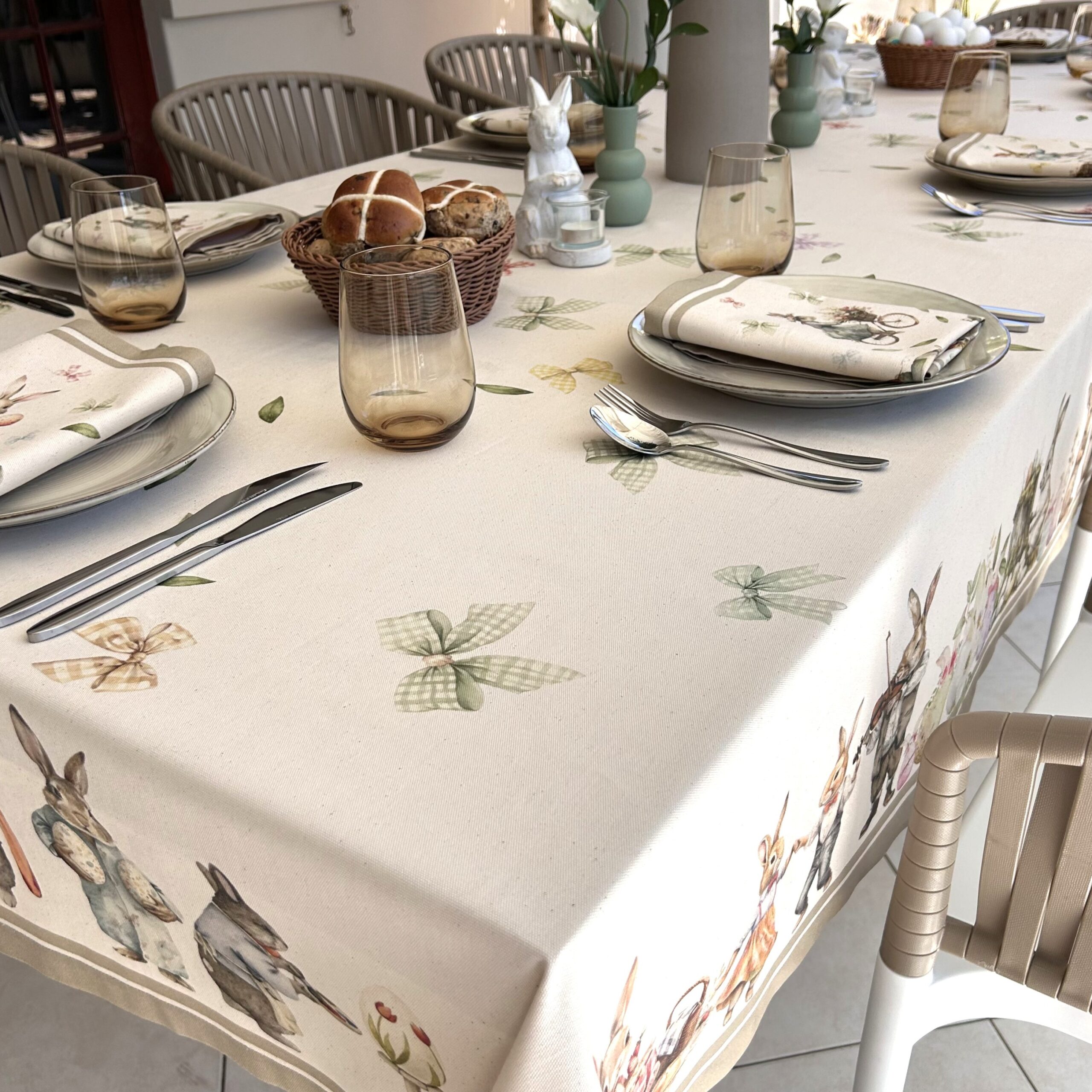 Rectangle Tablecloth - Bunny Border Print - Image 11