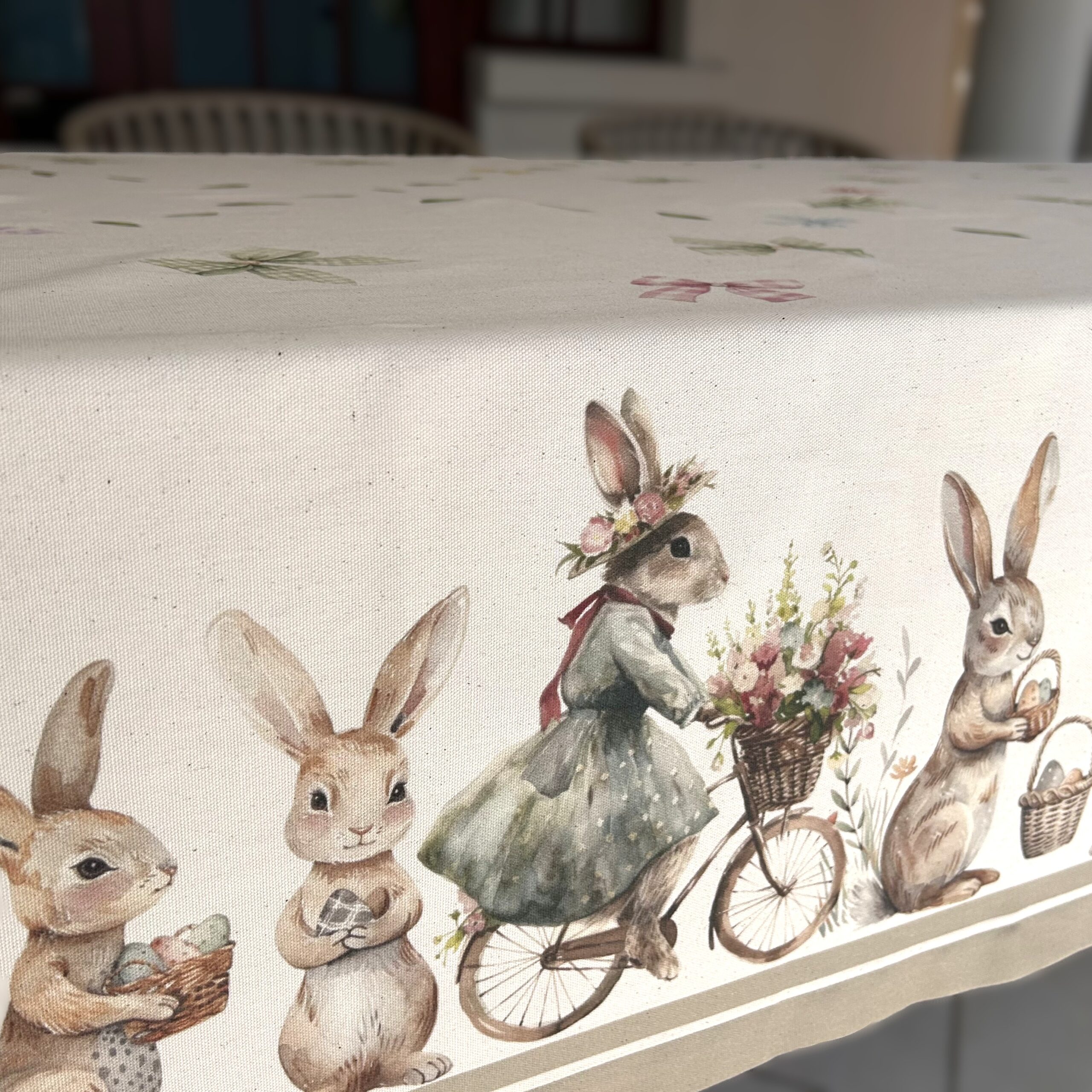 Rectangle Tablecloth - Bunny Border Print - Image 6