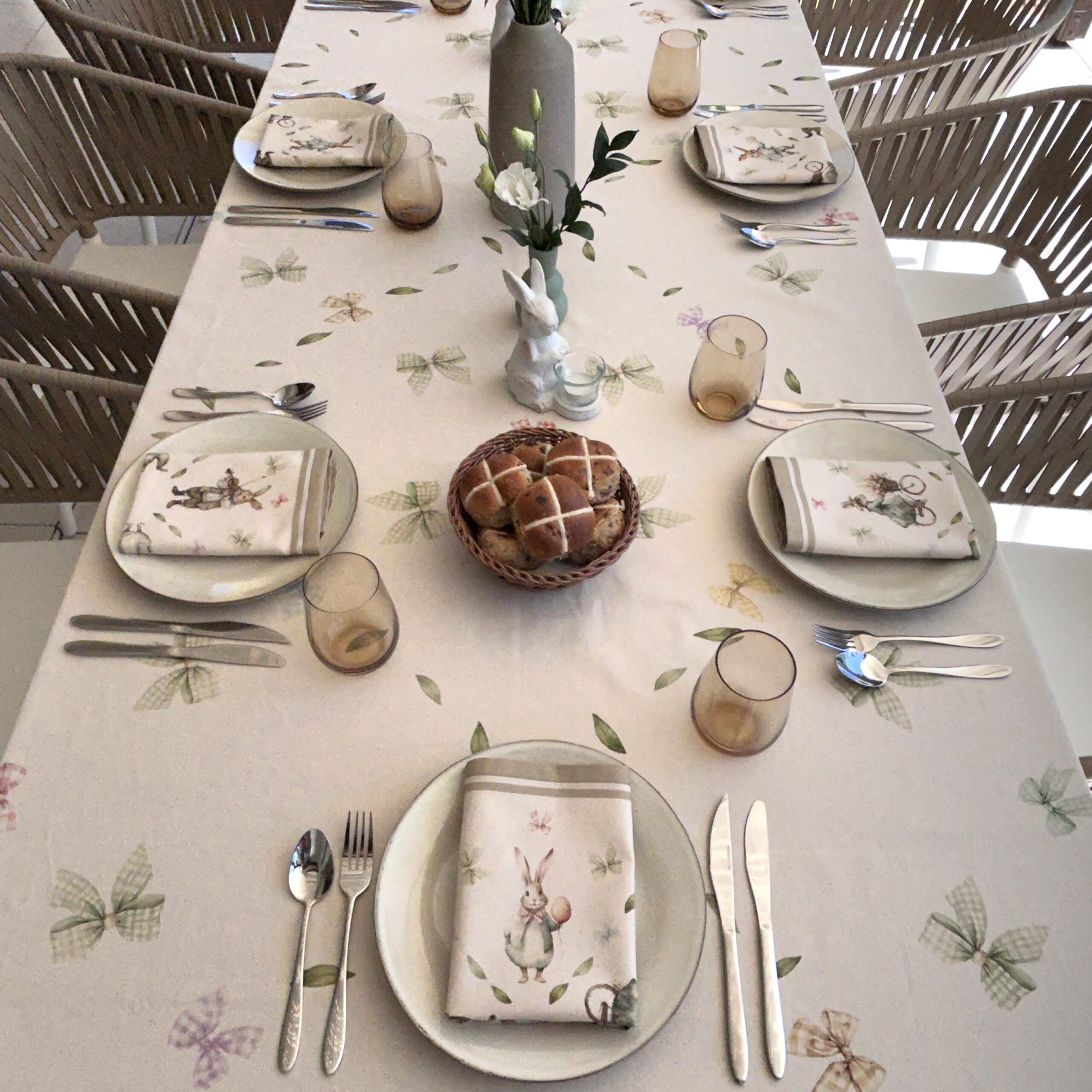 Rectangle Tablecloth - Bunny Border Print - Image 8